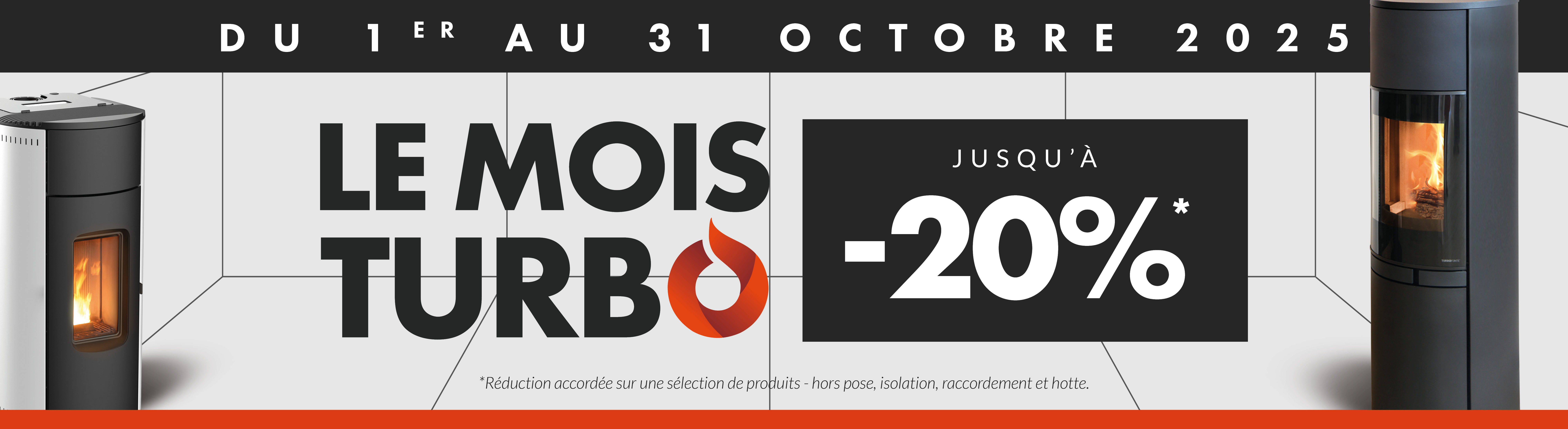 Le mois TURBO - Jusqu'à -20 % sur les poêles et cheminées - TURBO FONTE
