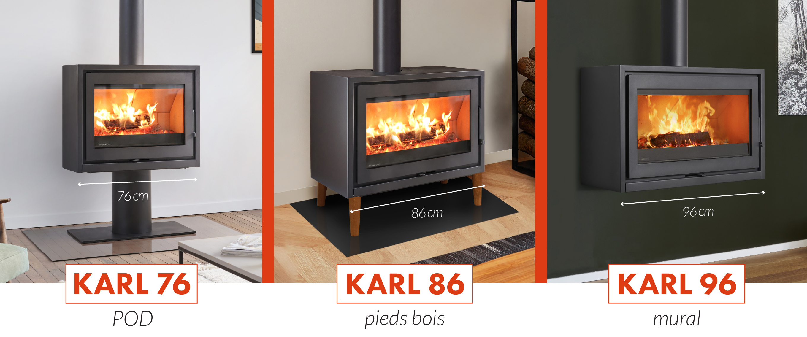 TURBO FONTE - Poêle à bois KARL