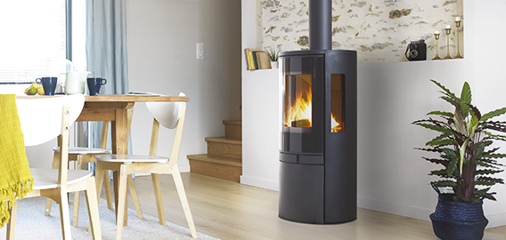 Poêle à bois design JAZZ CV Turbo Fonte