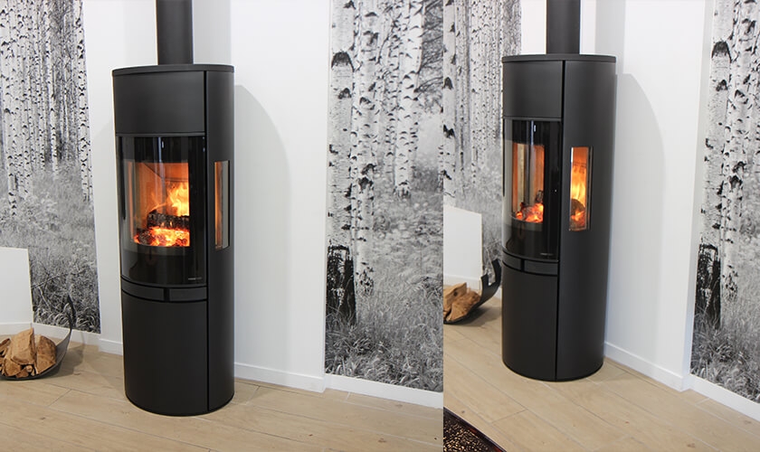 Poêle à bois Jazz XL Ollaire, acier noir, 4-7 kW