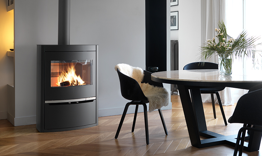 Poele A Bois Pessac Poele A Bois Octave Noir 7 8 Kw Turbo Fonte