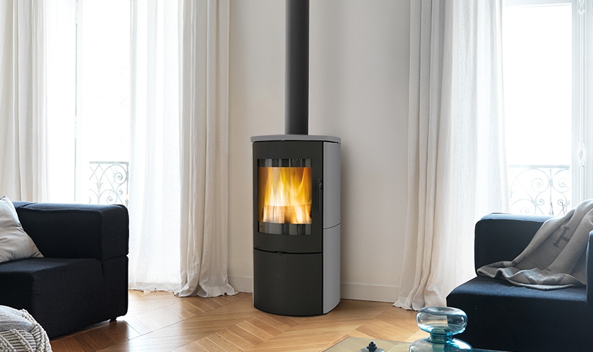 Poele A Bois Pessac Poele A Bois Tasmania R Ceramique Et Acier Noir 5 8 Kw Turbo Fonte