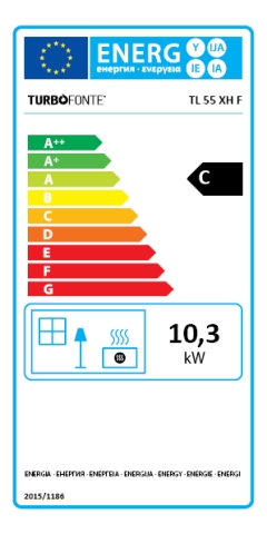 Etiquette énergétique C - Foyer à gaz TL 55 XH F