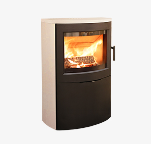 Poêle à bois LEON 50 Moka - TURBO FONTE