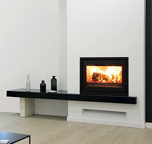 Turbo Fonte - Cheminée MATISSE - banquette noir avec pied