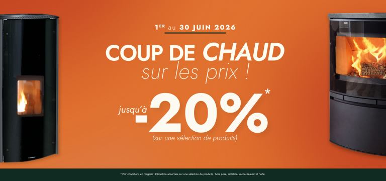 Coup de chaud sur les prix - Jusqu'à -20 % sur les poêles et cheminées - TURBO FONTE